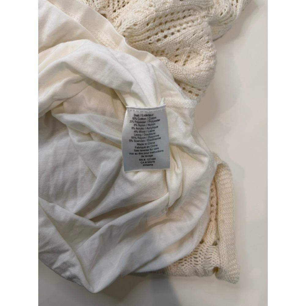 Heartloom Denzel Bohemian Body Skimming Dress Maxi Fringe Knit Ivory Size S - Picture 6 of 6